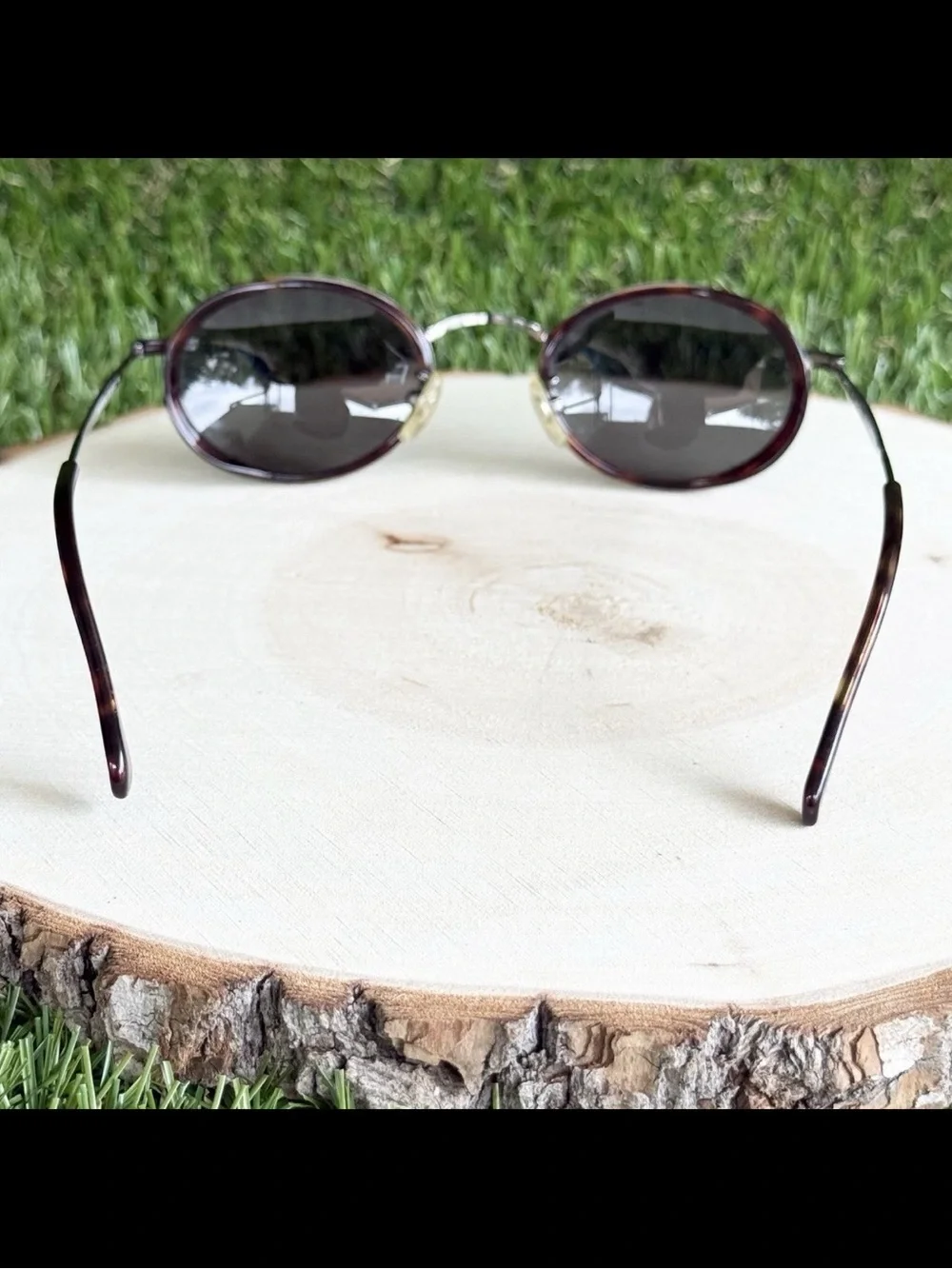 Vintage Calvin Klein CK 139-S Sunglasses 90s Oval Tortoise Side Shield Italy
